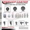 Service Caster 3 Inch Semi Steel 38 Inch Threaded Stem Caster Set with Brake SCC-TS20S315-SSR-PLB-381615-4 - alternate 2
